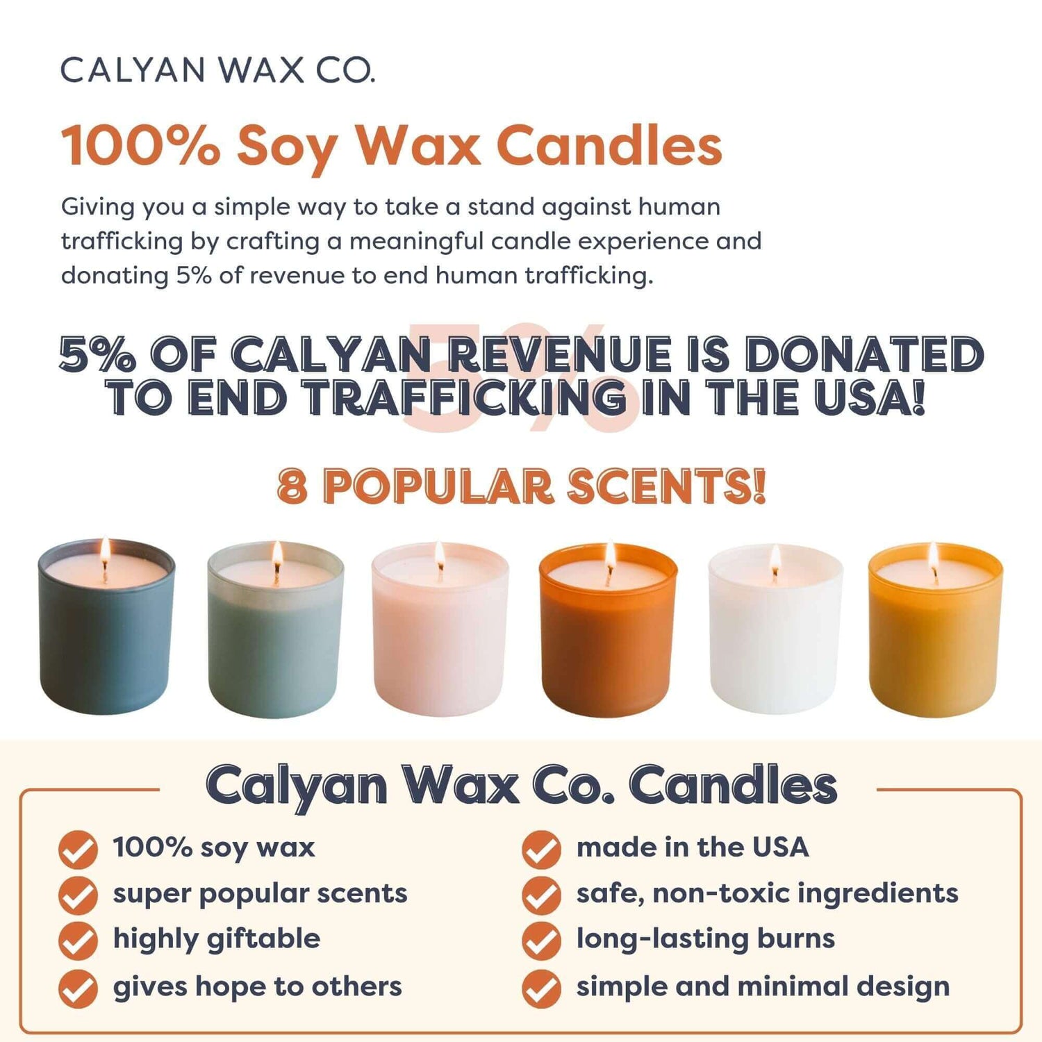 Simply Vanilla  Non-Toxic Soy Candle - Wax On Fire