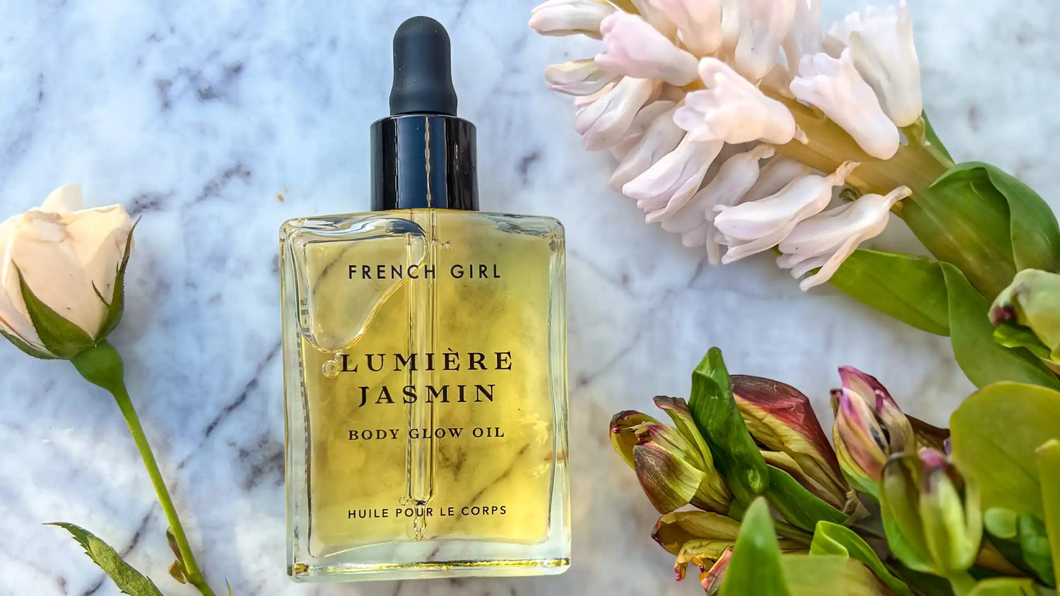 French Girl Lumiere Jasmin body glow oil.